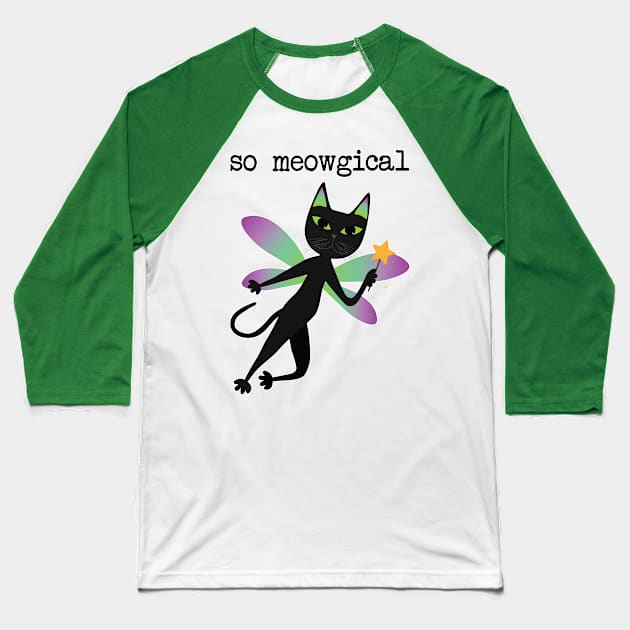 fairy cat Baseball T-Shirt by uncutcreations